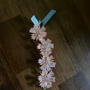 JCREW Pink Lucite Dahlia 7" Bracelet